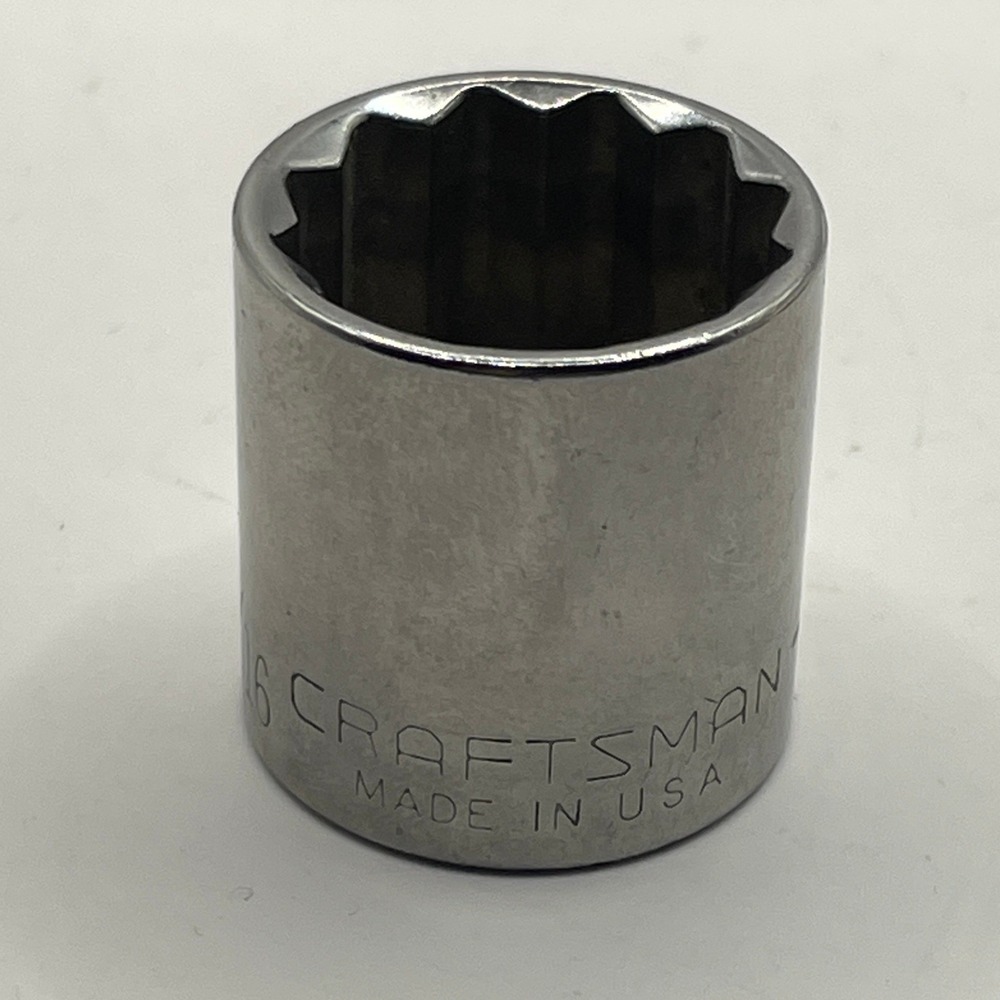 Craftsman 13/16 12 Point Socket 3/8 Drive USA G‎ Series 44338 Chrome Tool